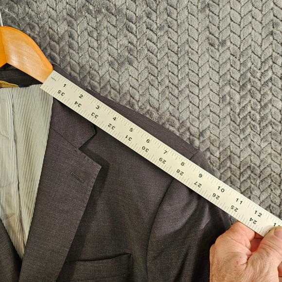 Brooks Brothers Explorer Madison Fit Mens Dark Gray Wool Blend Blazer 46R - Picture 9 of 16